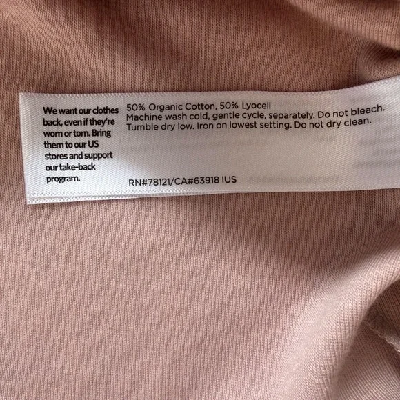 EILEEN FISHER Ribbed Pima Cotton Blend Turtleneck Long Sleeve Top XXS Dusty Rose